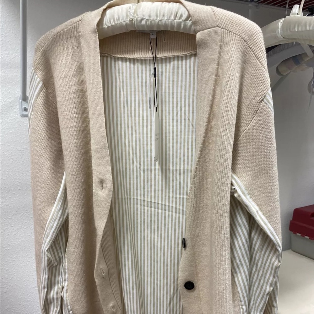 English Factory mixed media cardigan